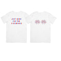 JUST HERE FIREWORKS COUPLE Cotton T-Shirts