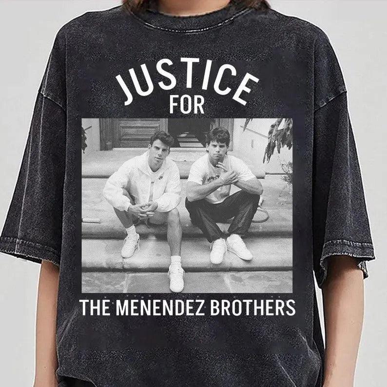 JUSTICE MENENDEZ BROTHERS Free Erik Lyle Menendez Murderabilia T-Shirts