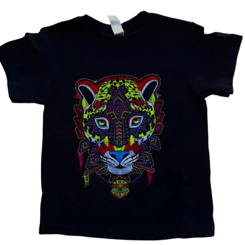 Jaguar Azteca Size S Cotton Black T-Shirts