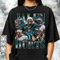 Jal3n Hurts Football American Vintage Football 90s Bootleg Streetwear T-Shirts