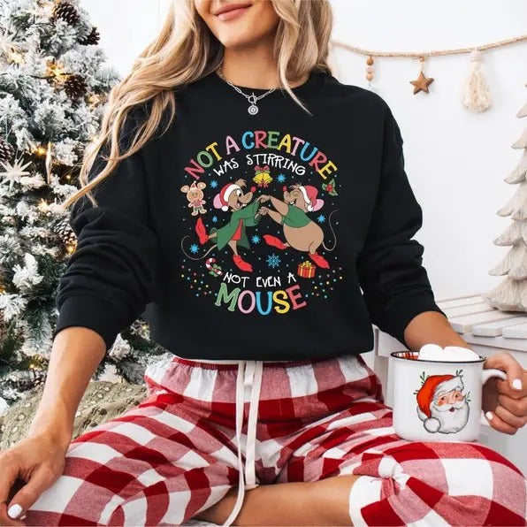 Jaq Gus Gus Cinderella Not Creature Was Stirring Not Even Mouse Shirt T-Shirts