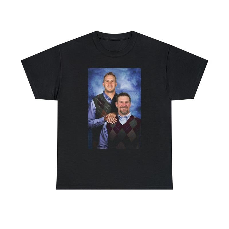 Jared Goff Dan Campbell Detroit Lions Funny Heavy Cotton T-Shirts