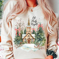 Jesus Coquette Tree Shirt Oh Holy Night Shirt Hand Drawn Christian Adore Him T-Shirts