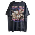 Jesus Has Rizzen Vintage Retro 90s Shirt Funny Shirts Distressed Cotton Shirt Bootleg Fabric Menswear T-Shirts