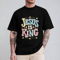 Jesus Is King Christian Casual Crew Neck Short Sleeve Tops Perfect T-Shirts