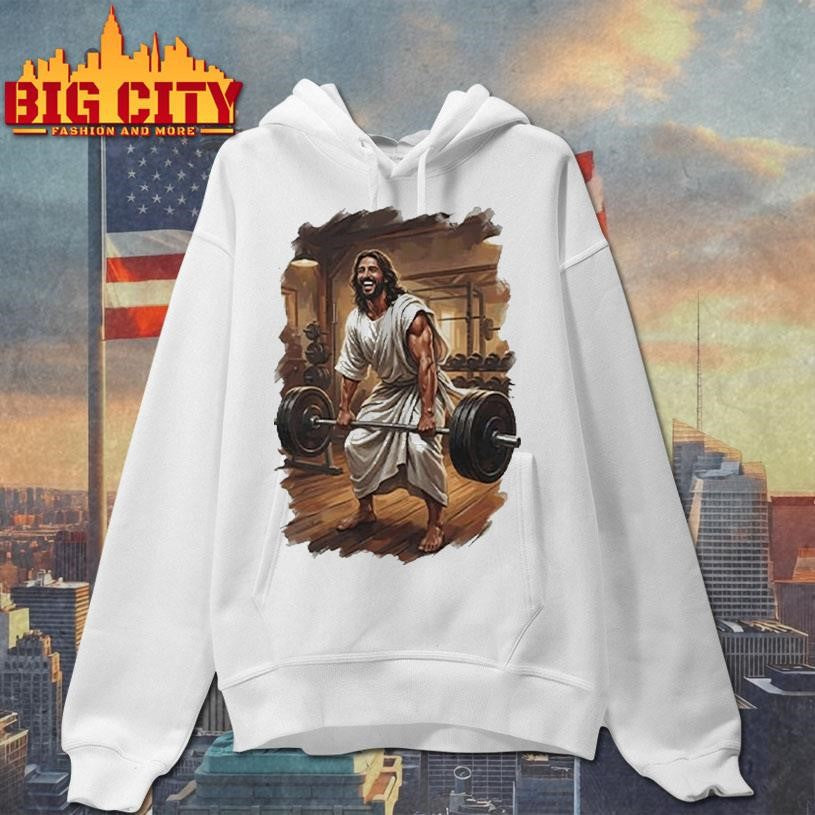 Jesus Lifting Weights Shirt