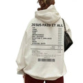 Jesus Paid All Receipt Bible Verse Christian Scripture Christian Jesus Faith Based Casual T-Shirts