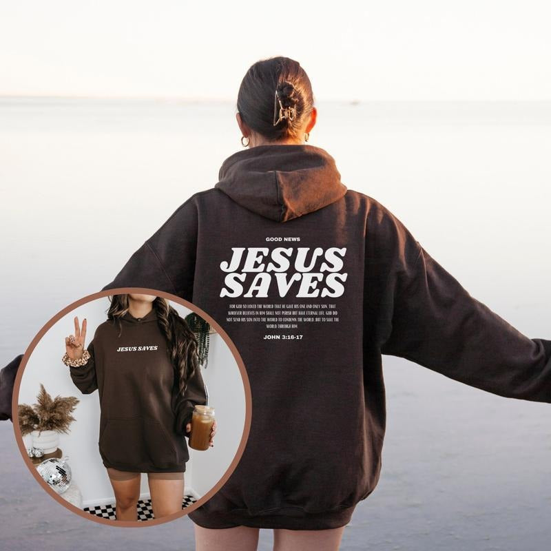 Jesus Saves Christian Bible Verse Shirt Christian Shirt God Jesus Scripture Streetwear T-Shirts