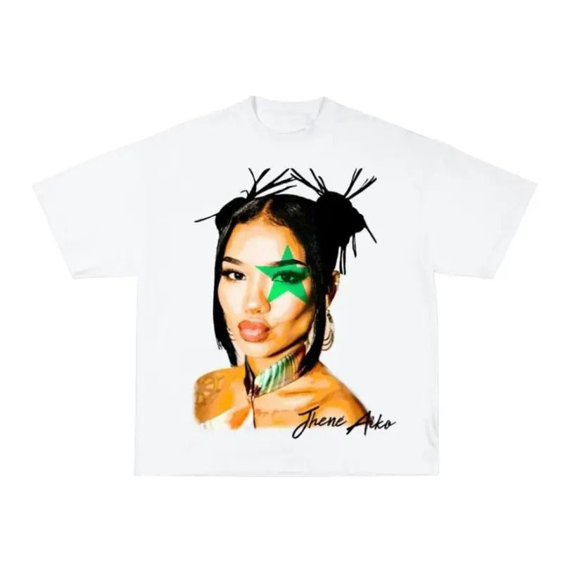 Jhene Aiko Green Star Classic Cotton T-Shirts