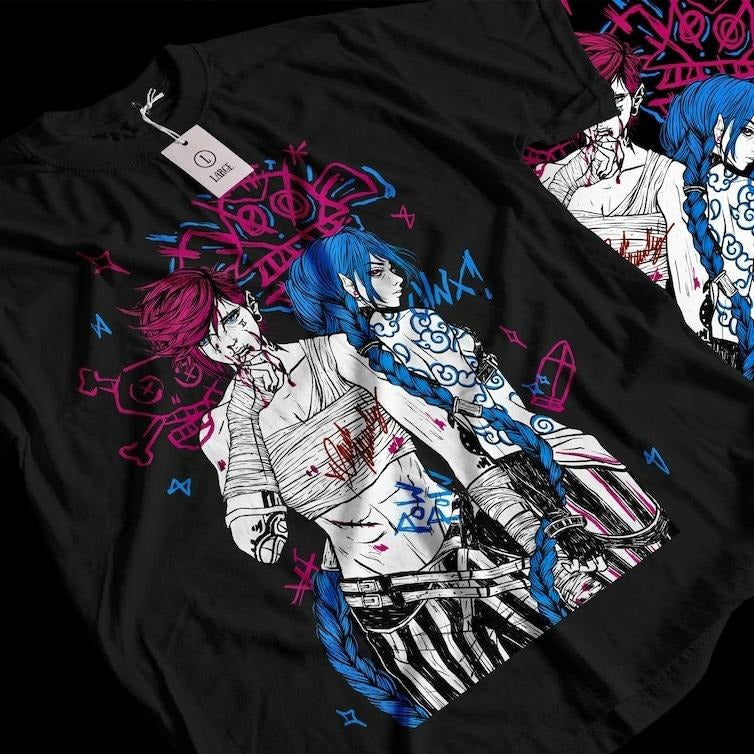 Jinx Arcane Gaming Shirt Gaming Legend Video Game Shirt Moba Game T-Shirts
