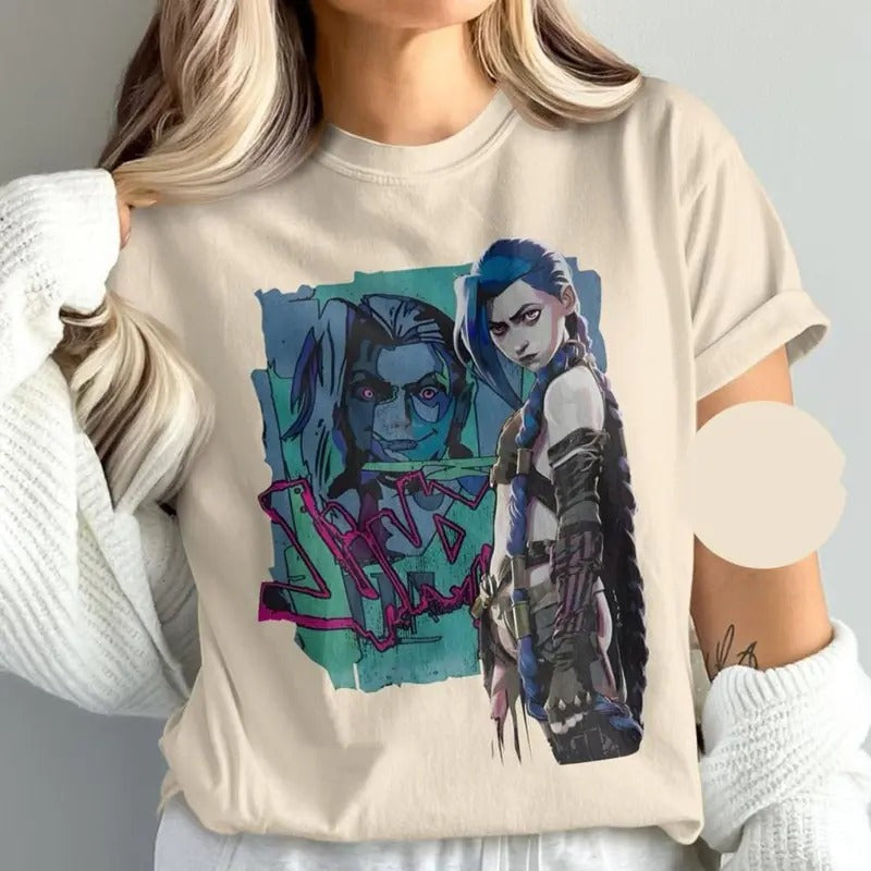 Jinx Shirt LOL Shirt Arcane Shirt You Got Jinxed Shirt Video Game Shirt Anime Shirt Anime Him T-Shirts