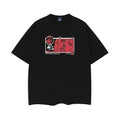 JoJo'S Bizarre Adventure "Johnny Red" Heavyweight Vintage 100% Cotton Anime Menswear Top Crew Necks Overshirt Casual Streetwear Black Baggy Tropical T-Shirts