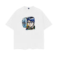 JoJo'S Bizarre Adventure "Jonathan & Stone Mask" Heavyweight Vintage 100% Cotton Anime Menswear Top Crew Necks Casual Streetwear White Tropical T-Shirts