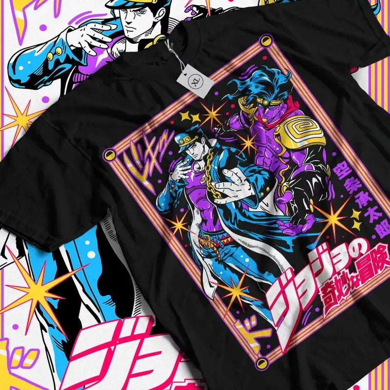 JoJo'S Bizarre Adventure JoJo Anime Manga Jolyne Jotaro Shirt All Size T-Shirts