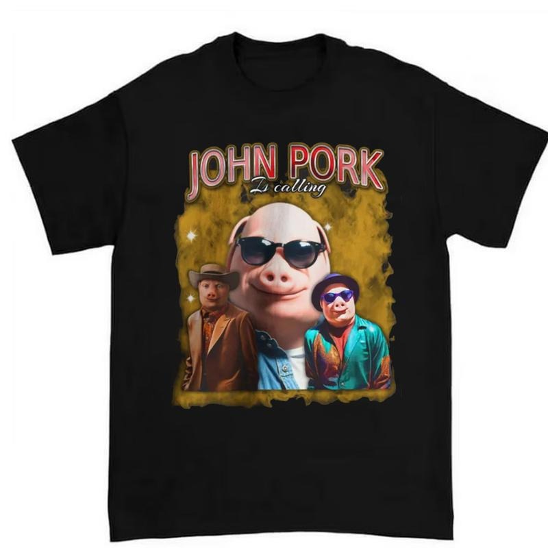 John Pork Is Calling Funny Meme Humor Pig Lovers T-Shirts