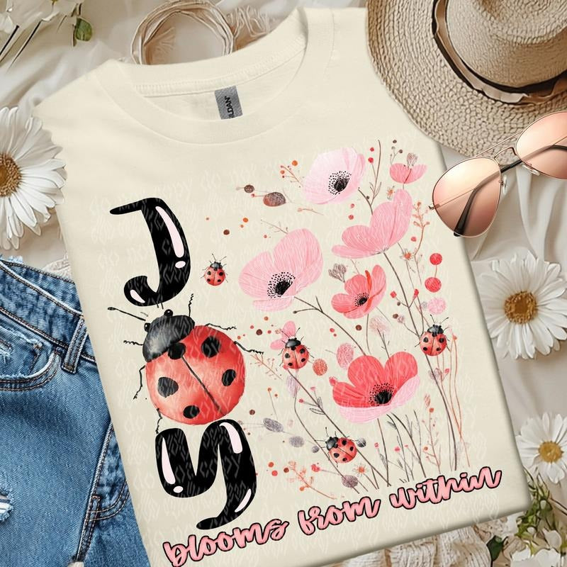 Joy Ladybug DTF Transfers THIS IS NOT SHIRT T-Shirts