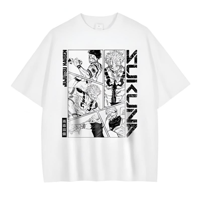Jujutsu Kaisen Sukuna Anime Japanese Streetwear Shirt JJK Manga Fan Anime Lovers T-Shirts