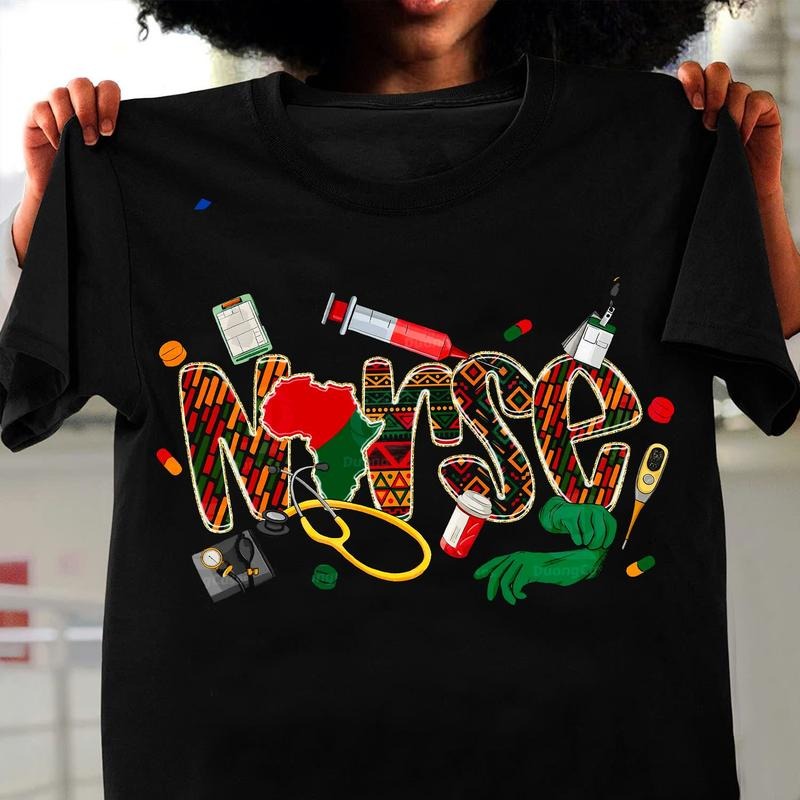Juneteenth Nurse Commercial Use Shirt Nurse Week Juneteenth Nursing Life African American Nurse Shirt T-Shirts