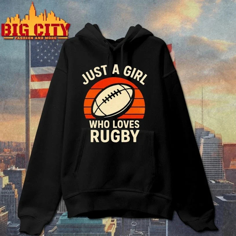Just A Girl Who Loves Rugby Vintage Sunset t-shirt