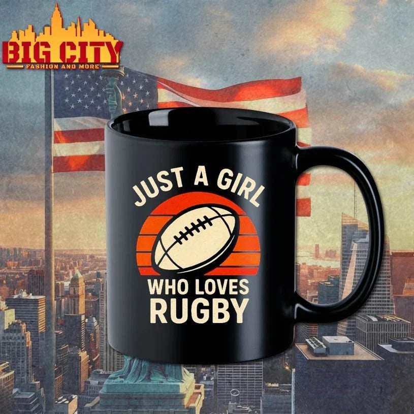 Just A Girl Who Loves Rugby Vintage Sunset t-shirt