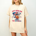 Just Here Wieners 4th July Funny Hot Dog Independence Day Retro 4th July America Patriotic T-Shirts