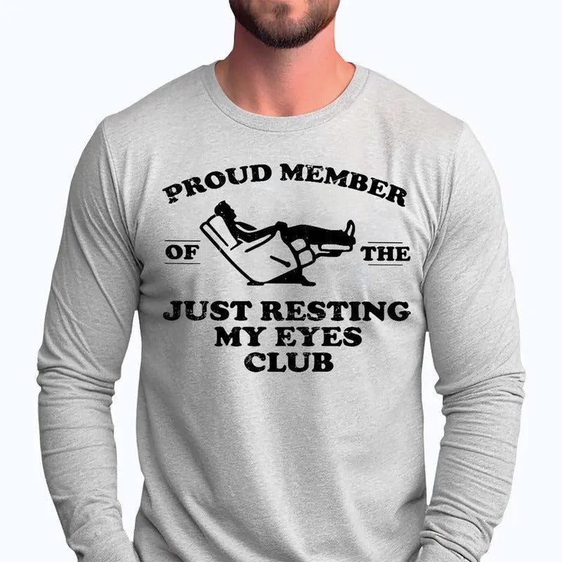 Just Resting My Eyes Shirt Dad Dad Funny Shirt Funny Dad Classic Cotton T-Shirts