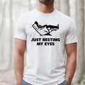Just Resting My Eyes Recliner Tired Dad Shirt Funny Dad Shirt Funny Shirt Cotton Menswear T-Shirts