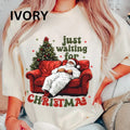 Just Waiting Shirt~ Relaxed Fit Printed USA Womenswear Casual Comfort Cotton Top Athletic Boho Chic T-Shirts