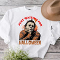 Just Waiting Halloween Retro Horror Halloween T-Shirts