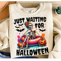 Just Waiting Halloween Funny Halloween DRG Spooky Summer Halloween Sublimation DRG Skeleton Mom Skeleton T-Shirts