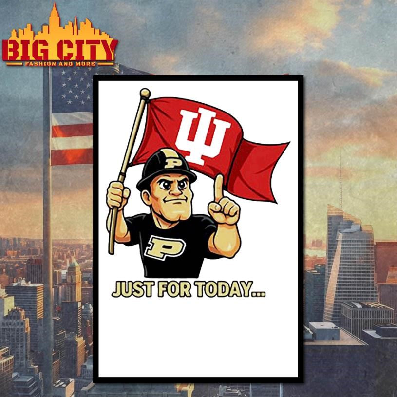 Just for today purdue pete with flag shirt