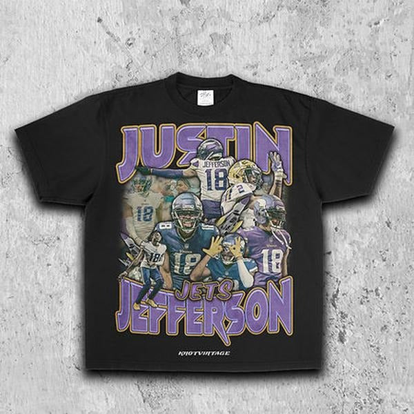 Justin Jefferson Soft Comfortable Shirt Menswear T-Shirts