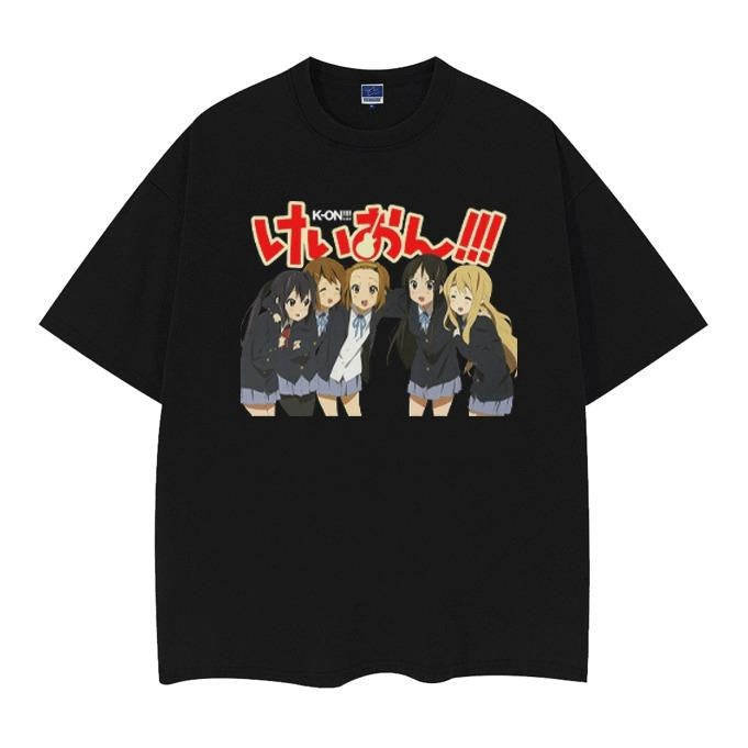 K ! "Band Group Photo" Vintage Anime 100% Cotton Original Top Streetwear Casual Menswear T-Shirts