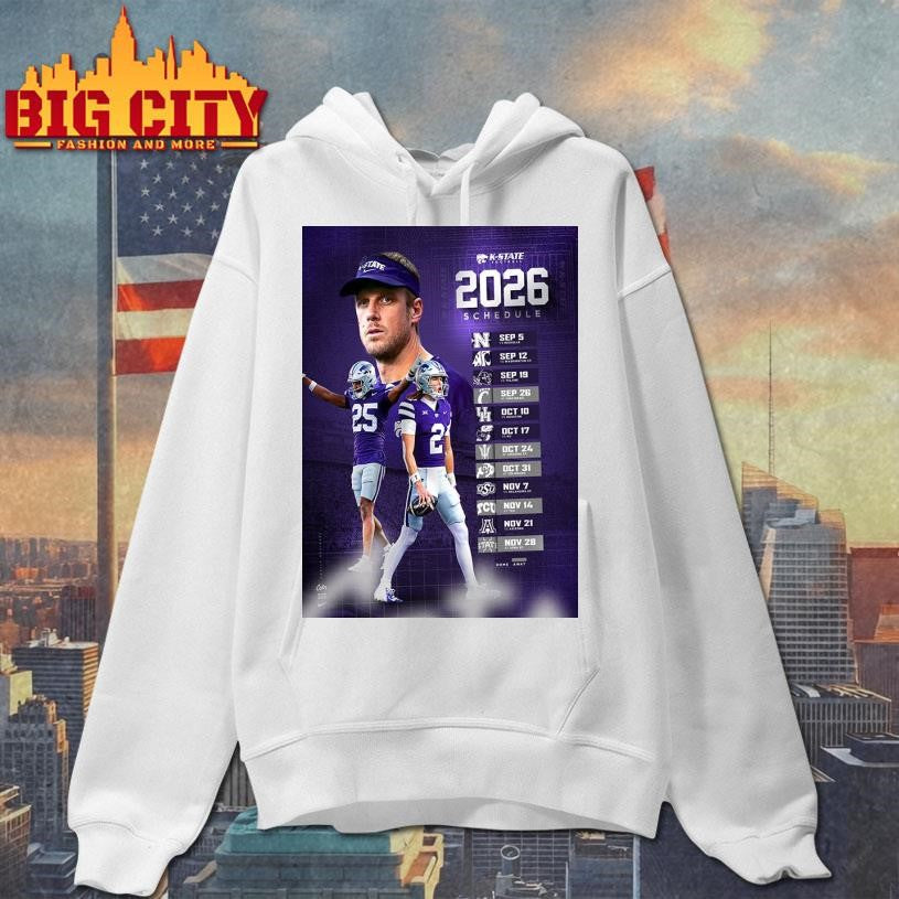 Kansas State Wildcats Football NCAA Schedule Season 2026 Poster Shirt