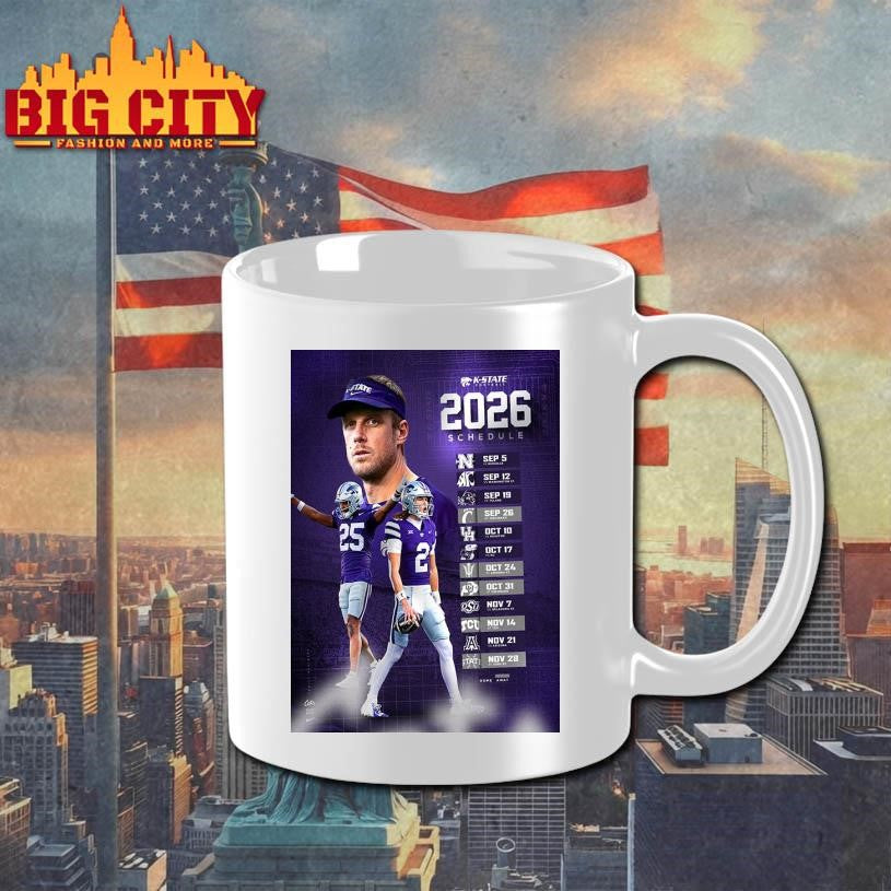 Kansas State Wildcats Football NCAA Schedule Season 2026 Poster Shirt