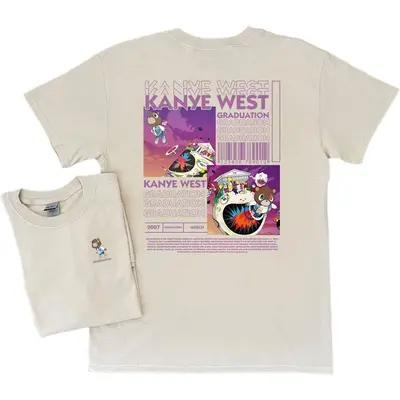 Kanyeee 2 Sides Graduation Fabric Menswear Top T-Shirts