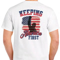Keeping America First: T Menswear Cotton Top Casual Sport Streetwear T Vance T-Shirts