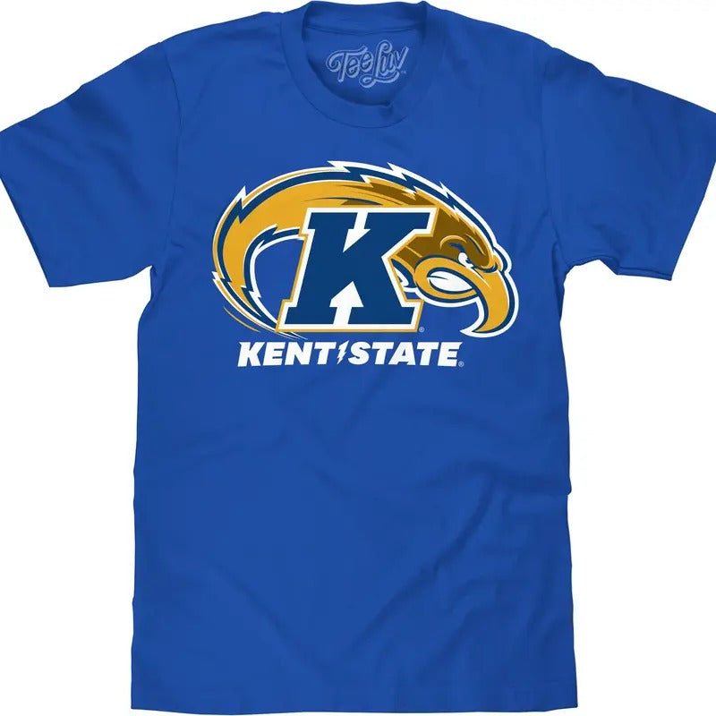 Kent State University Flash Golden Eagle Royal Blue T-Shirts