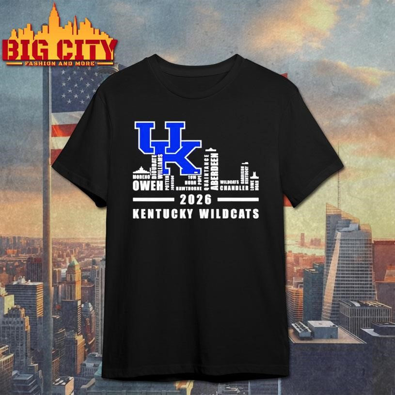 Kentucky Wildcats 2026 players names city skyline Shirt