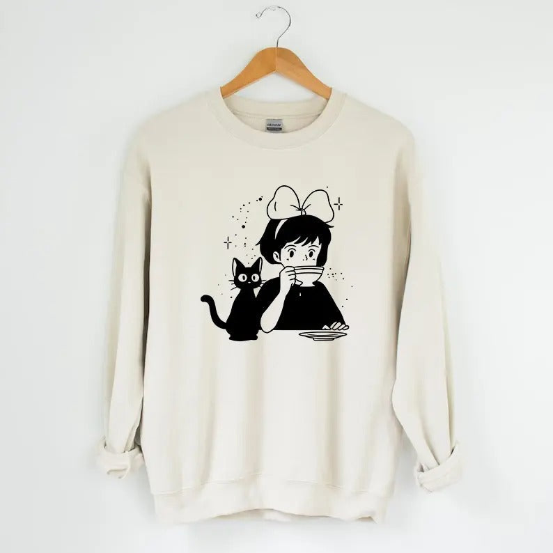 Kiki'S Delivery Service Jiji Studio Ghibli Hayao Miyazaki Anime Fanstyle{N002}3 T-Shirts