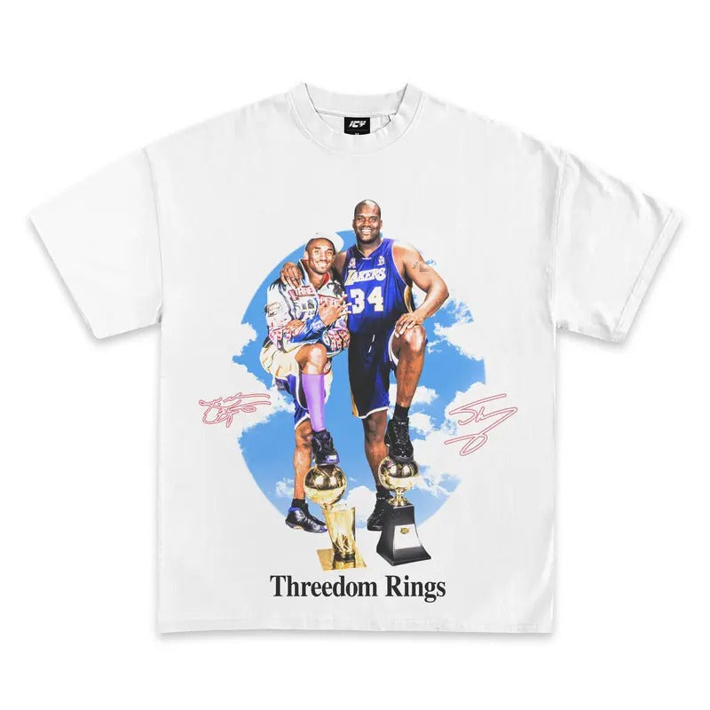 Kobe Shaq Threedom Rings T-Shirts