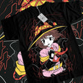 Konosuba Megumin S 4XL Waifu Kawaii Anime Japanese Black Short Sleeve T-Shirts