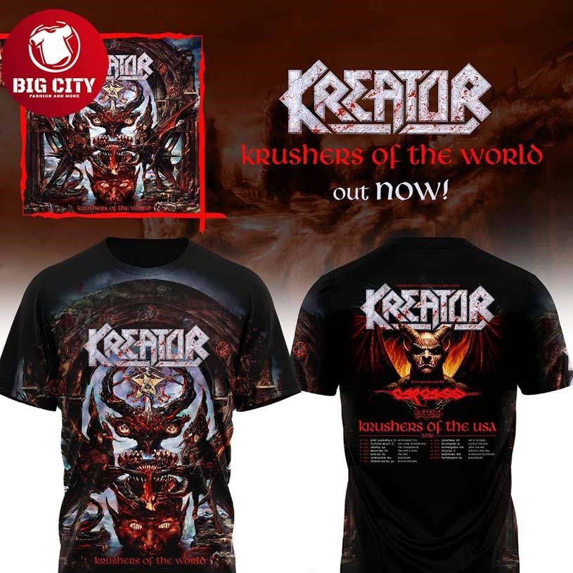 Kreator Krushers Of The USA North America Tour 2026 Two Sided Shirt