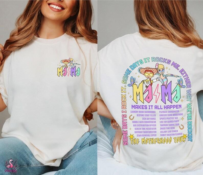 Krystle Dizon T0y St0ry Motherhood Tour Mama Rock Tour Mom Smooth Fabric Comfy Everyday Fit T-Shirts