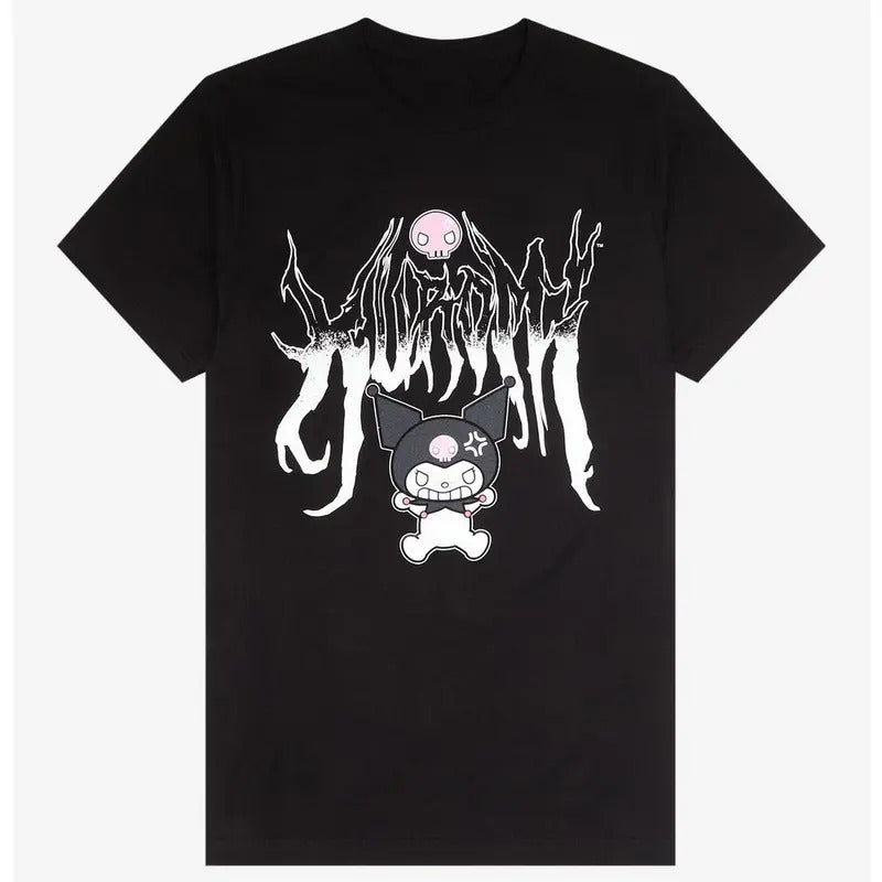 Kuromi Heavy Metal Boyfriend Fit T-Shirts