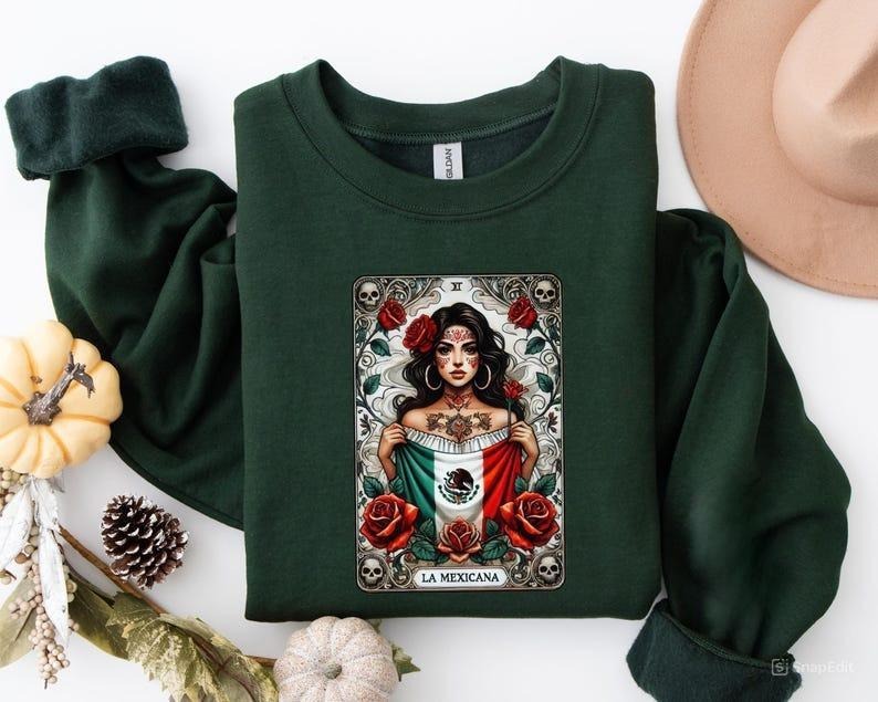 LA MEXICANA Tarot Card Shirt Mexicana Shirt T-Shirts