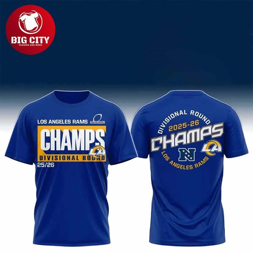 LA Rams Division Round Champs 2026 Two Sided Shirt