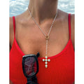 LARIAT PEARL CROSS NECKLACE T-Shirts