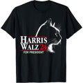 Cat Harris Walz 24 President Election Harris Walz Made Usa T-Shirts
