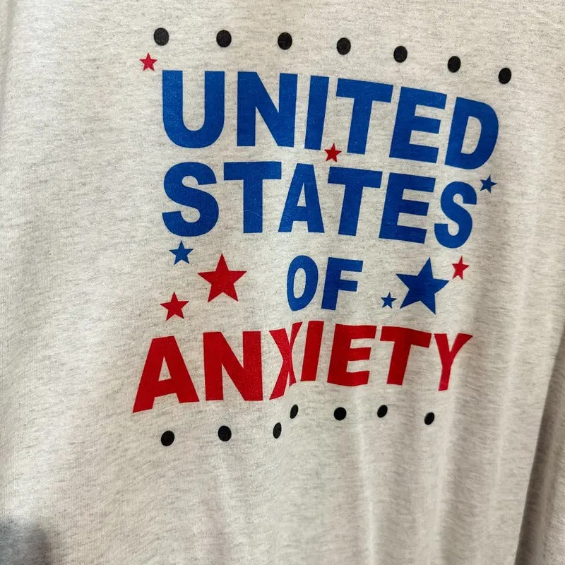 Large Ash United States Anxiety T-Shirts